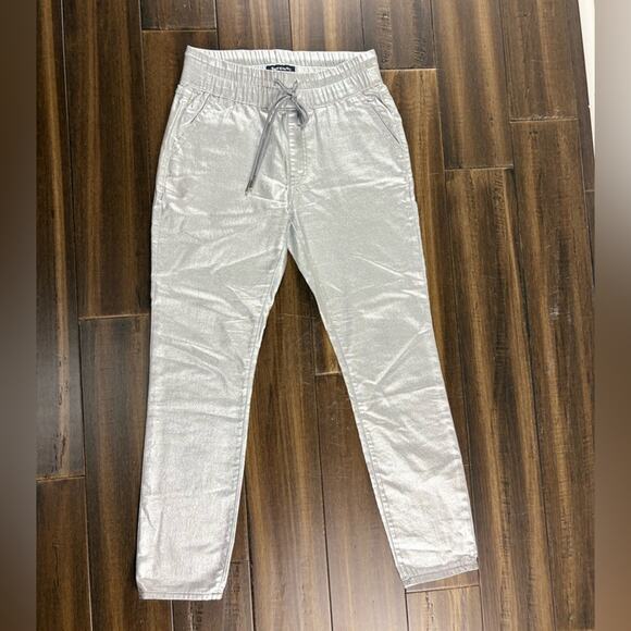 NWOT Juicy Couture Silver Easy Skinny Jeggings High Waisted Y2K Metallic - Picture 1 of 11